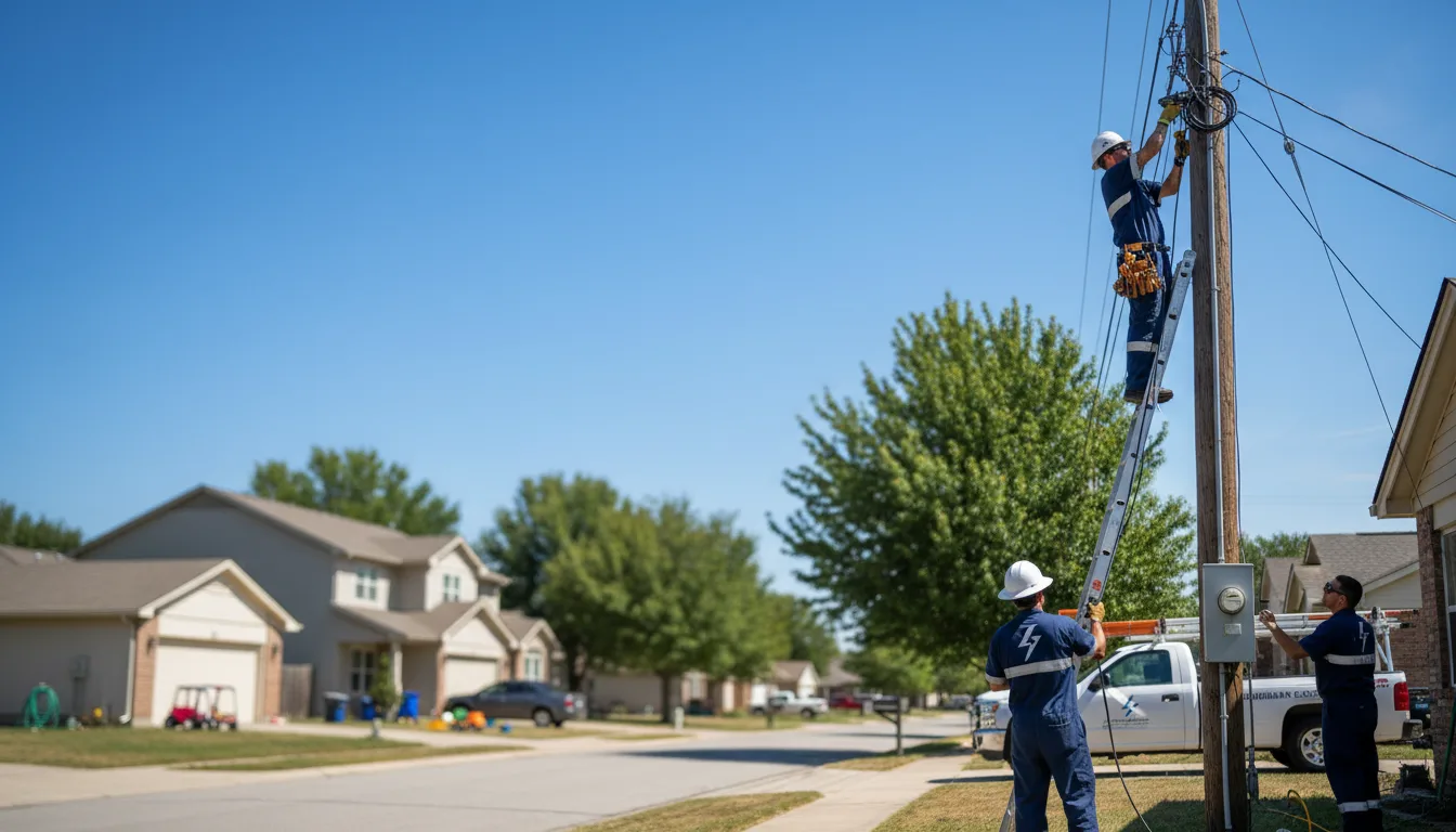 Residential electrician providing installation services in Clyde, MO